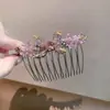 Pente de Cabelo de Cristal Deslumbrante Super Estilo Fada de Luxo Leve para Mulheres, Pente Lateral de Alto Padrão, Pente Invertido, Nova Ferramenta de Penteado para Controlar Fios Soltos, Acessório de Cabelo
