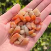 Aventurina Roja Natural Mate Grava Partículas Pequeñas Aventurina Naranja Jade Adornos para Adorar a Buda Mandala Pegamento Botella de los Deseos