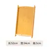 Nuevo Estilo Chino 2025 Nuevo Bambú Color Natural Mango Bandeja para Té Hogar Juego de Té Kung Fu Taza de Té Bandeja de Servicio y Almacenamiento de Té