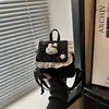 Mochila Feminina Nova 2026 Estilo Fresco Casual Exquisita com Renda Estrela Floral Dupla Alça Pequena Bolsa Escolar