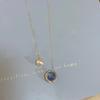 Collar Fresco Azul Aguamarina Sentido de la Moda Personalidad Elegante Cadena Clavicular Plateada en Plata S925 Cadena para el Cuello Ins