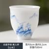 Underglaze cor pintada à mão branco porcelana xícara de chá casa pequena xícara de chá tigela de chá Copa fragrância Xícara de kung fu conjunto de chá Master Cup