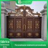 Foshan Alumínio Art Gate Villa Portão Elétrico Country Courtyard Porta Oposta Pátio Retro Liga de Alumínio Porta Dupla