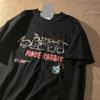 Camiseta de Manga Corta con Cuello Redondo de Algodón Puro Estilo Nuevo Verano 2026 con Estampado de Dibujos Animados de Conejo Estilo Harajuku Suelto Bf para Hombres y Mujeres