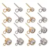 Correa de Acero Inoxidable Casual Pendientes de Taladro Pendientes de Acero de Titanio Joyería para Orejas Hecha a Mano DIY Materiales Accesorios Venta al por Mayor