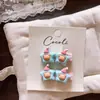 Laços de Cabelo Desenho Animado Fofos, Exclusivos Estilo Coreano Pacote com 2 Faixas de Cabelo de Frutas, Presilhas de Cabelo Xadrez Estrela para Meninas, Presilhas Bico de Pato Coloridas