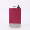 Frasco Metálico Cuadrado Creativo de Gradiente para el Hogar de 9 Onzas Botella de Agua de Acero Inoxidable Frasco Portátil para Viajes al Aire Libre Venta al por Mayor