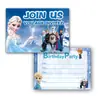 Tarjeta de Invitación para Fiesta de Cumpleaños de la Princesa de Hielo Elsa Sobre Temática de Princesa Tarjeta de Invitación Feliz Cumpleaños