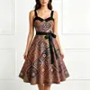 2026 Nuevo Modelo Vestido de Tirantes con Estampado Floral Artístico Vintage para Mujer, Impresión Digital 3D, para Comercio Electrónico Independiente y Amazon