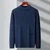 Suéter Básico para Hombre 2026, Cuello Semi Alto, Forro Polar, Engrosado, Casual, Versátil, Tejido Base, Para Hombre, Ropa para Papá