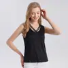 Nuevo Chaleco de Punto de Seda con Cuello en V para Mujer de Huaye, Corte Ajustado, Moderno, Versátil, Top sin Mangas