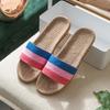 Sandalias y pantuflas para el hogar para mujer, primavera y otoño, verano, ratán, paja, interior, hogar, lino, antideslizantes, sin olor, pies, cuatro estaciones, venta al por mayor para hombres
