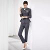 Business wear elegante deusa estilo cinza terno joias salão de beleza recepção departamento de vendas armário irmã workwear