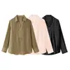 Ropa europea y americana para mujer transfronteriza, tendencia de moda de venta caliente en AliExpress, camisa casual francesa con cuello en V