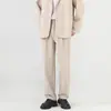 Pantalones de vestir rectos para hombre de primavera y otoño Versátiles Modernos Elegantes Casuales Largos Estilo Hong Kong Holgados Caída Pantalones de traje