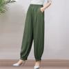 Pantalones de Playa para Mujer, Algodón Seda de Viaje Tailandés, Talla Grande Holgados, Pantalones de Linterna de Pierna Ancha Bohemios Anti-Mosquitos, Estilo Delgado