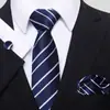 Nova gravata série listra oblíqua azul marinho moda geral masculina para negócios fabricantes de gravatas manuais atacado