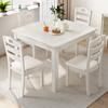 Mesa de comedor y silla de madera maciza, mesa de comedor para apartamentos pequeños, moderna, sencilla, estilo chino, cuadrada, gruesa, para uso doméstico.