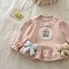 Sudadera con Forro Polar de Invierno 2026 para Niños Otoño Invierno Versátil para Niñas Encaje Ropa Cálida Capa Base Engrosada Bebé
