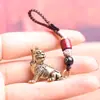 Colgante Adorno de Bestia Divina de Latón, Montura de Ksitigarbha, Colgante Pequeño de Bestia Auspiciosa, Mascota de Té Coleccionable, Venta al por Mayor de Utensilios Antiguos de Bronce