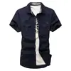 Camisa para Hombre 2026 Ropa de Trabajo Casual Militar para Hombre Exterior Manga Corta para Hombre Exportación Ropa para Hombre 801 Transpirable y Resistente al Desgaste