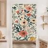 Cortina de Puerta Divisoria de Animales Lindos de Dibujos Animados Cortina para Dormitorio Hogar Vestidor Cocina Baño Cortina Media sin Perforaciones