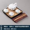 Juego Pequeño de Juego de Té Kung Fu para Invitados en Casa, Juego Pequeño Completo de Tetera, Tazón para Taza de Té, Bandeja de Té Pequeña, Mesa de Té Simple