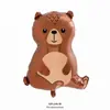 Animales de la jungla cervatillo mapache ardilla cabeza de tigre mapache erizo zorro búho película de aluminio globo de fiesta de cumpleaños