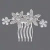Suministro Transfronterizo de Peines para el Cabello de Flor de Zirconia, Accesorios de Lujo Europeos y Americanos para el Cabello de Novia, Peines para Sesión de Fotos de Boda Vintage, Venta al por Mayor