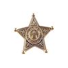 Lanhao Insignia Broche de Caballero Águila Voladora Lobo Estrella de Cinco Puntas Retro Pin Sencillo Accesorios Unisex Mayoreo