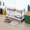 Caja de almacenamiento para refrigerador de casa, caja de plástico de gran capacidad para mantener la frescura, caja sellada rectangular, caja de almacenamiento para albóndigas de comida de cocina