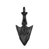 Collar de acero de titanio con colgante de flecha y runa triangular vikinga, estilo hip hop, estilo callejero, para hombre, venta directa transfronteriza