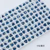 Rinestones para Uñas Dongzhou Corazón de Melocotón 5.5MM Base Puntiaguda Rinestones de Vidrio de Forma de Corazón de Colores Accesorios para Joyería DIY Decoración de Uñas Rinestones