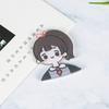 Broche fofo de desenho animado de menina coreana, emblema de acrílico, pino de bolsa, patch, pequeno pingente de joia, personalizável