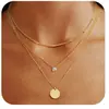 Collar en Capas Transfronterizo de Amazon para Nuevo Producto Collar con Colgante de Playa en Capas Cadena para Clavícula de Mujer Ropa de Viaje