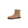 Botas de Nieve Planas Retro 2025 Otoño e Invierno Nuevas Versátiles Estilo Coreano Botines Cortos Botas Cortas Convertibles Botas para Mujer