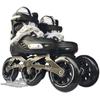 Patines de Velocidad para Principiantes para Adultos y Niños, Patines de Carreras, Competición de Patinaje sobre Ruedas, Ajustables de Tres Ruedas Grandes Antideslizantes