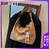 Bolsa feminina 2023 nova bolsa de ombro retrô europeia e americana de couro encerado grande capacidade Bolsa Tote da moda bolsa feminina