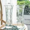 Vaso Grande Espessado Vidro Transparente Enfeites para Sala de Estar Plantas Hidropônicas Bambu Rico Lírio Flor Seca Vaso de Cerâmica