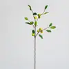 Plantas Verdes Artificiais, Frutas Laranjas, Galhos de Kumquat Pequenos, Arranjos Florais de Luxo, Decoração para Loja de Hotel de Estadia, Flores Artificiais