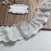Tecido de Algodão Bordado Vazado de Cinco Furos com Renda Ondulada 4,5cm de Largura para DIY Sofá Cortina Roupa de Boneca Acessórios