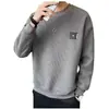 Sudadera con cuello redondo para hombre Camiseta de manga larga para hombre Nueva tendencia de estilo Otoño Primavera Ropa de Otoño Marca Tendencia Camiseta básica Top para hombre