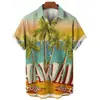 Ventas directas de fábrica, transfronterizo, nuevas camisas casuales para hombre estilo europeo y americano, estampado digital 3D con diseño de la bandera estadounidense, perfectas para el Día de la Independencia