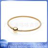 Pandora Cobre Branco Prata de Lei S925 Malha de Arame Tecida Pulseira Simples Pulseira de Malha DIY Pulseira Básica