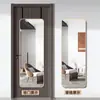 Espelho de porta pendurado, espelho de corpo inteiro atrás da porta, espelho de vestir para dormitório de meninas, espelho de parede autoadesivo para estudantes, espelho de parede para quarto de casa