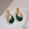 Brincos de Gota Azul de Alta Qualidade, Design Especial de Nicho, Brincos Únicos e Delicados no Estilo Francês Hepburn para Mulheres