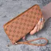 Nova carteira feminina transfronteiriça 2024 Bolsa de embreagem longa Impressão de moda europeia e americana Bolsa para celular Carteira Bolsa de moedas