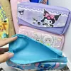 Estuche para Lápices Kuromi Estilo Japonés de Alta Calidad Stitch Dibujos Animados Caja de Papelería de Doble Capa Estuche para Lápices de Niños Papelería para Lápices Estuche para Lápices