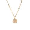 Collar pequeño Fu de plata esterlina S925 para mujer, colgante de nicho simple de estilo chino de marca Fu, cadena de clavícula de lujo de alta calidad