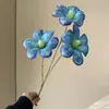 Serie de Boda Flores Artificiales Lirio de 3 Cabezas Flores Falsas Venta al por Mayor Flores de Ceiba Impresas en 3D Arreglos Florales para Mesa de Salón de Bodas